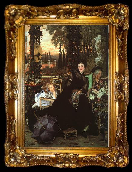 framed  James Tissot Une Veuve  (A Widow), ta009-2
